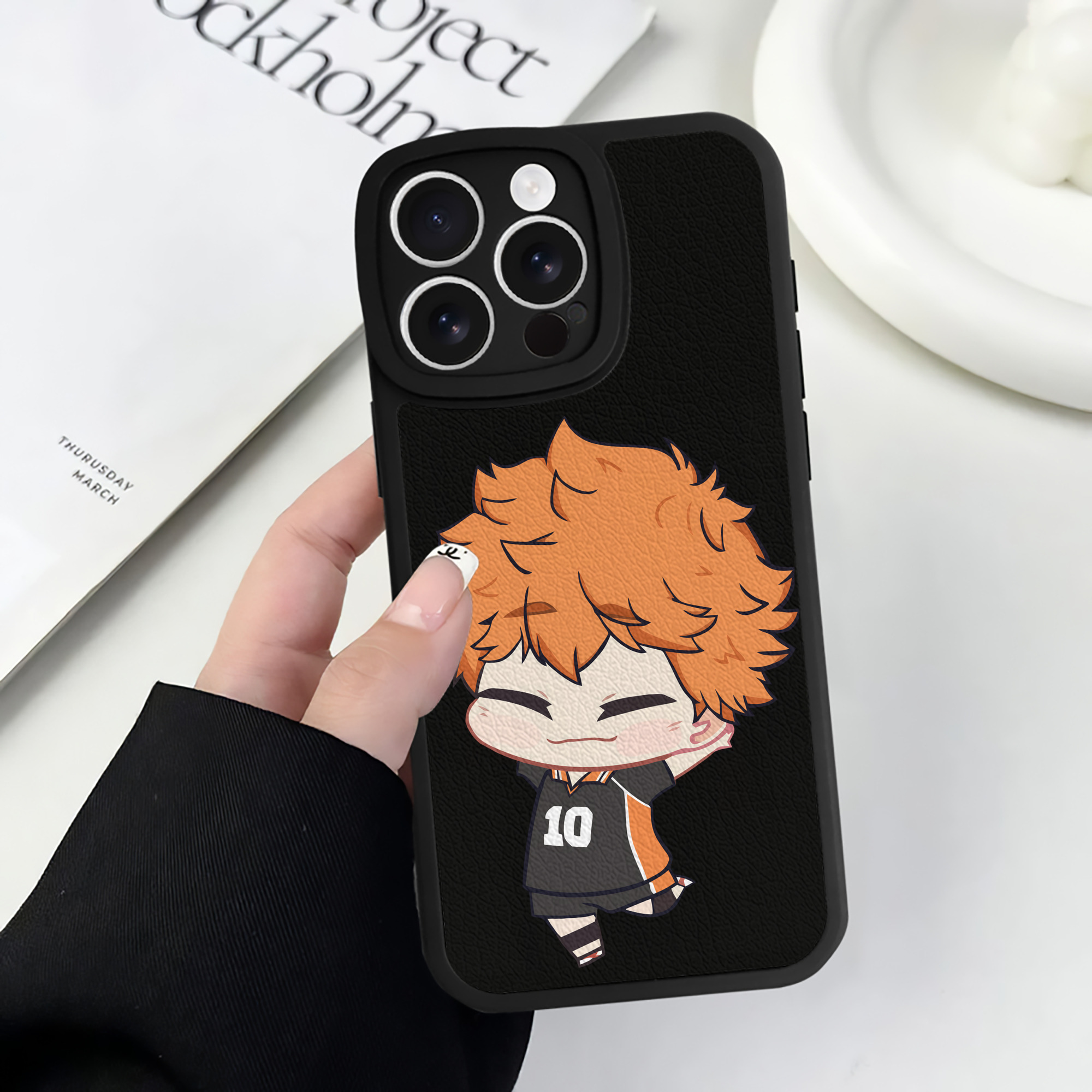 （画像用） ハイキュー!! Haikyu!! 【iPhone 16シリーズ対応】シリコンスマホケース（レザー調） 材質：シリコン